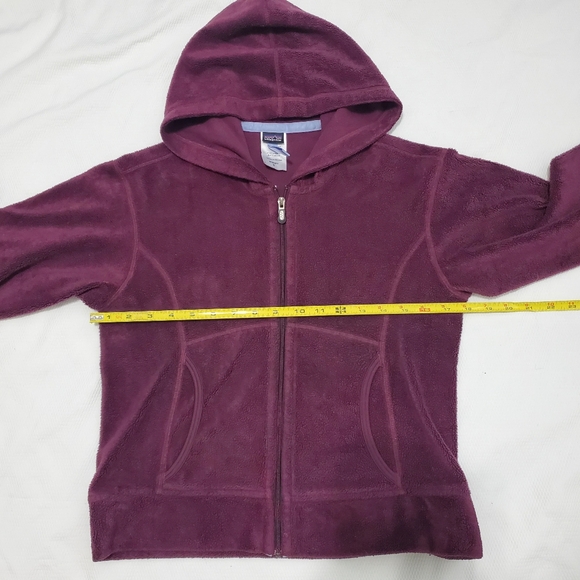 Vintage Patagonia Rhythm Bordeaux Fleece Zip Up Hoodie Jacket Y2K Women's Small - Picture 8 of 9
